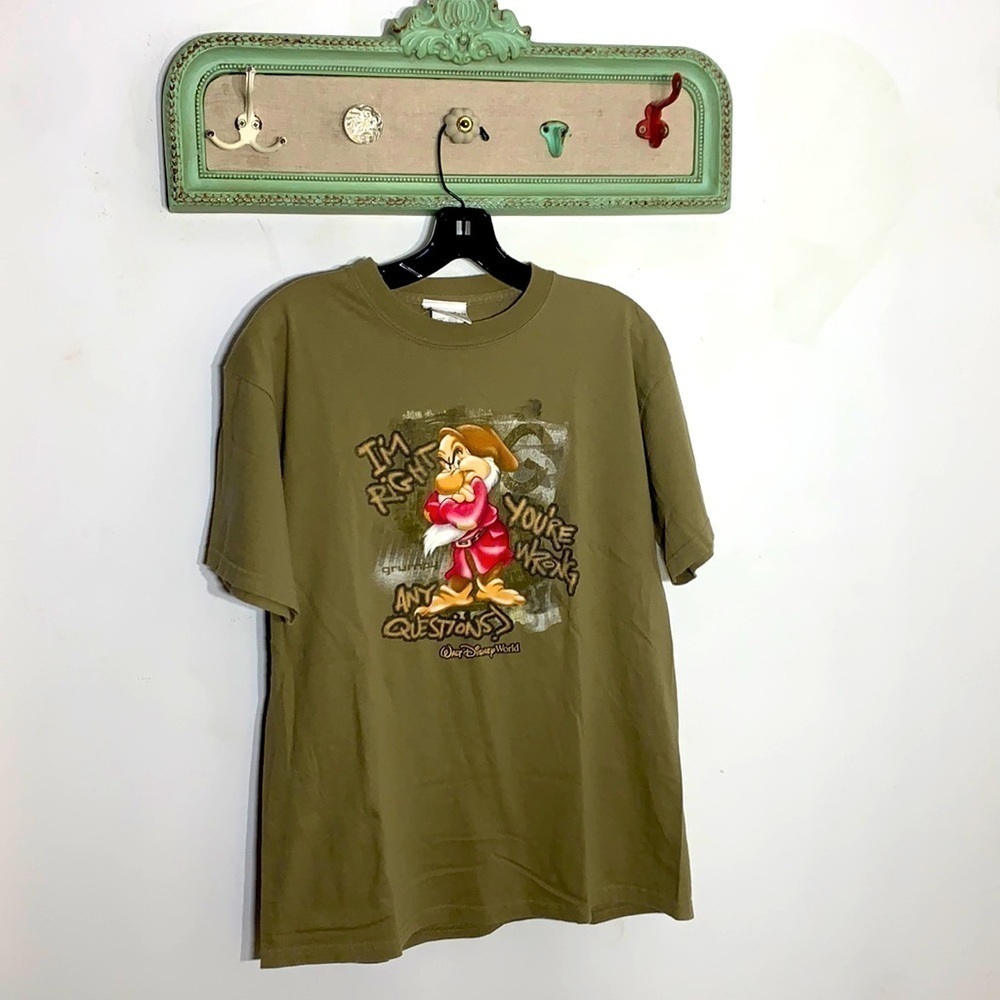 Walt Disney World Vintage Women Medium grumpy I’m right 7 dwarf graphic